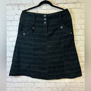 Edeis Gray Black Plaid Dark Academia Street Style Y2K Corduroy Skirt Size 10